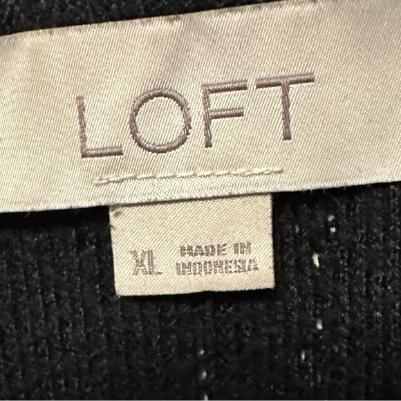 LOFT Black Textured Knit Top - Picture 5 of 5